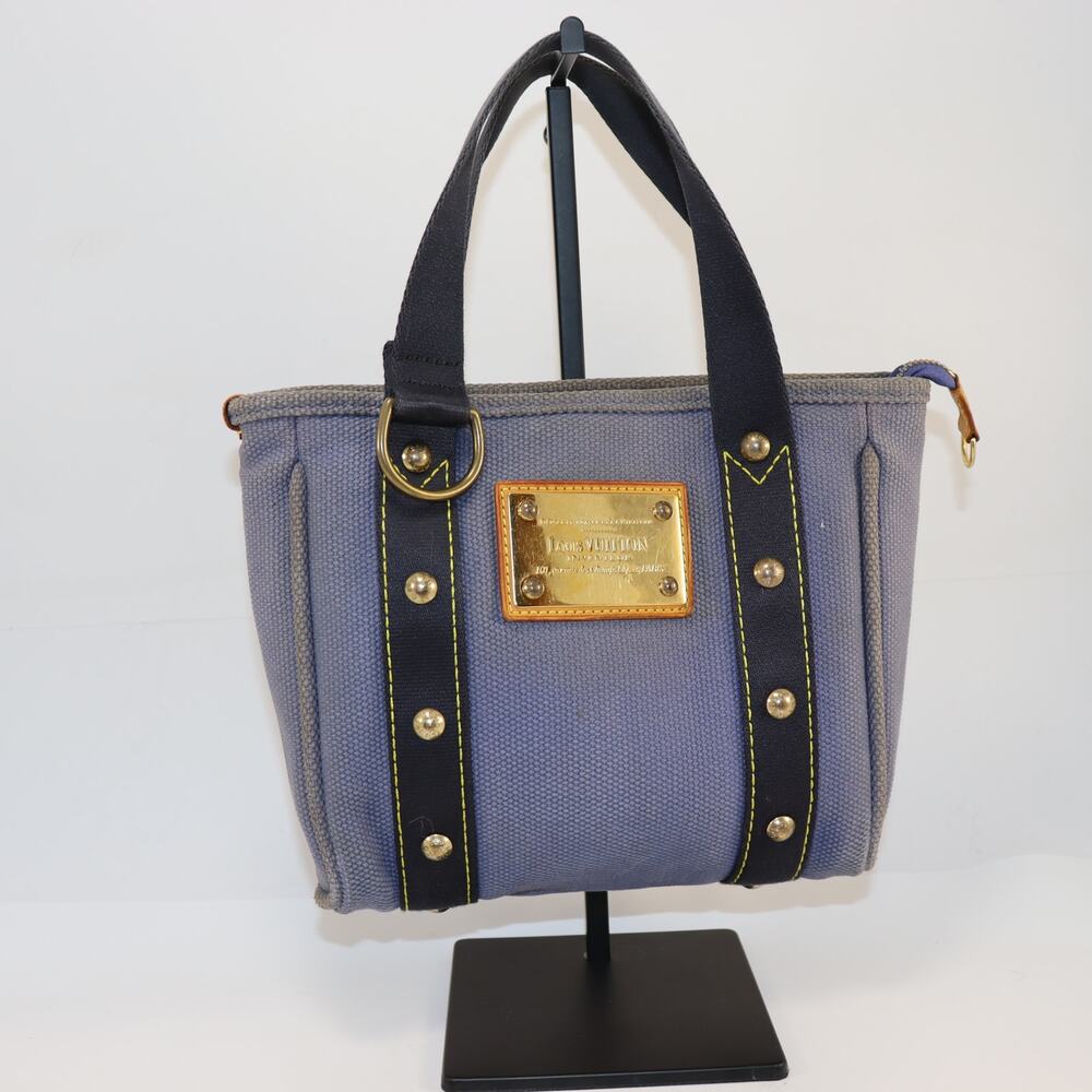 Louis Vuitton Antigua Cabas‎ PM Blue Canvas Tote